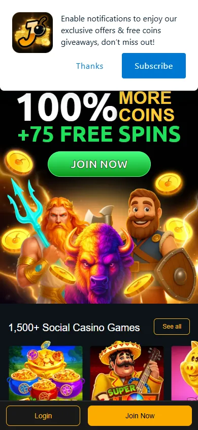 Jackpota mobile interface showing the responsive casino on a smartphone